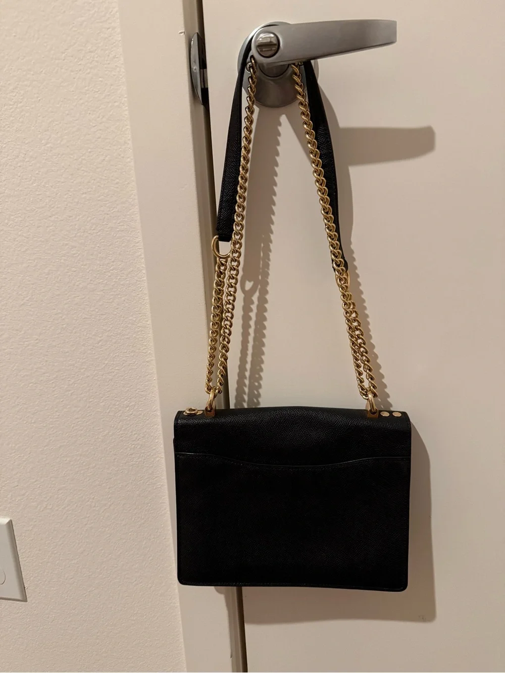 Coach Black & Brown Chain Crossbody Bag with wallet